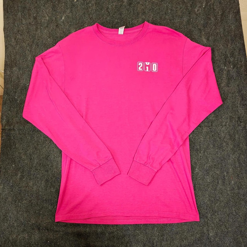 Jerzees Dri-Power Pink Long Sleeve Shirt Countdown 210 City Classic Mens Medium
